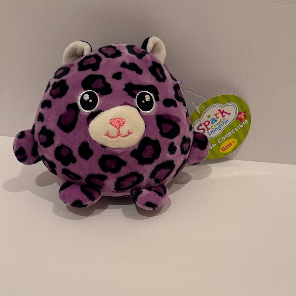 Spark Create Imagine Purple Leopard Stuffed Animal